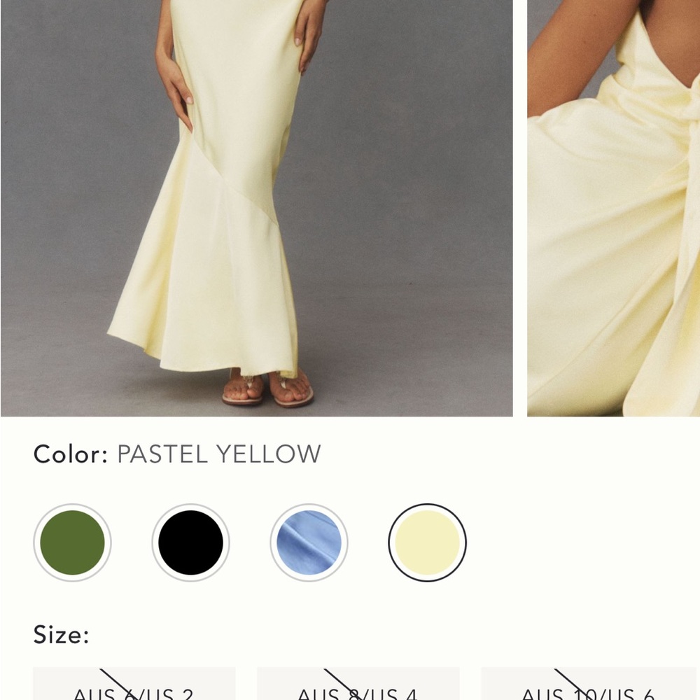 Elegant Yellow Evening Gown- Anthropologie - Worn Once! Gorgeous gown - Picture 4 of 9